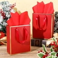 thumbnail image 6 of 50 Pack Metallic Gift Bags with Handle and Tissue Paper Gold Foil Thank You Bag for Graduation Wedding Groomsmen Bridal Baby Shower Gifts Holiday Party Favors 9x7x3.15'' (Red Gold), 6 of 8