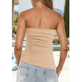 thumbnail image 4 of Womens Tube Top 2025 Summer Strapless Tops Apricot XL, 4 of 6