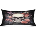 thumbnail image 2 of Skull Plush Pillow Case, Zippered Bed Pillow Pillowcases, Super Soft and Cozy Pillowcase Covers for Sleep Decor Giftsation - King Size 20x40in, 2 of 7