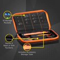 thumbnail image 2 of Funda para dardos Casemaster Plazma negra con borde naranja, 2 of 6