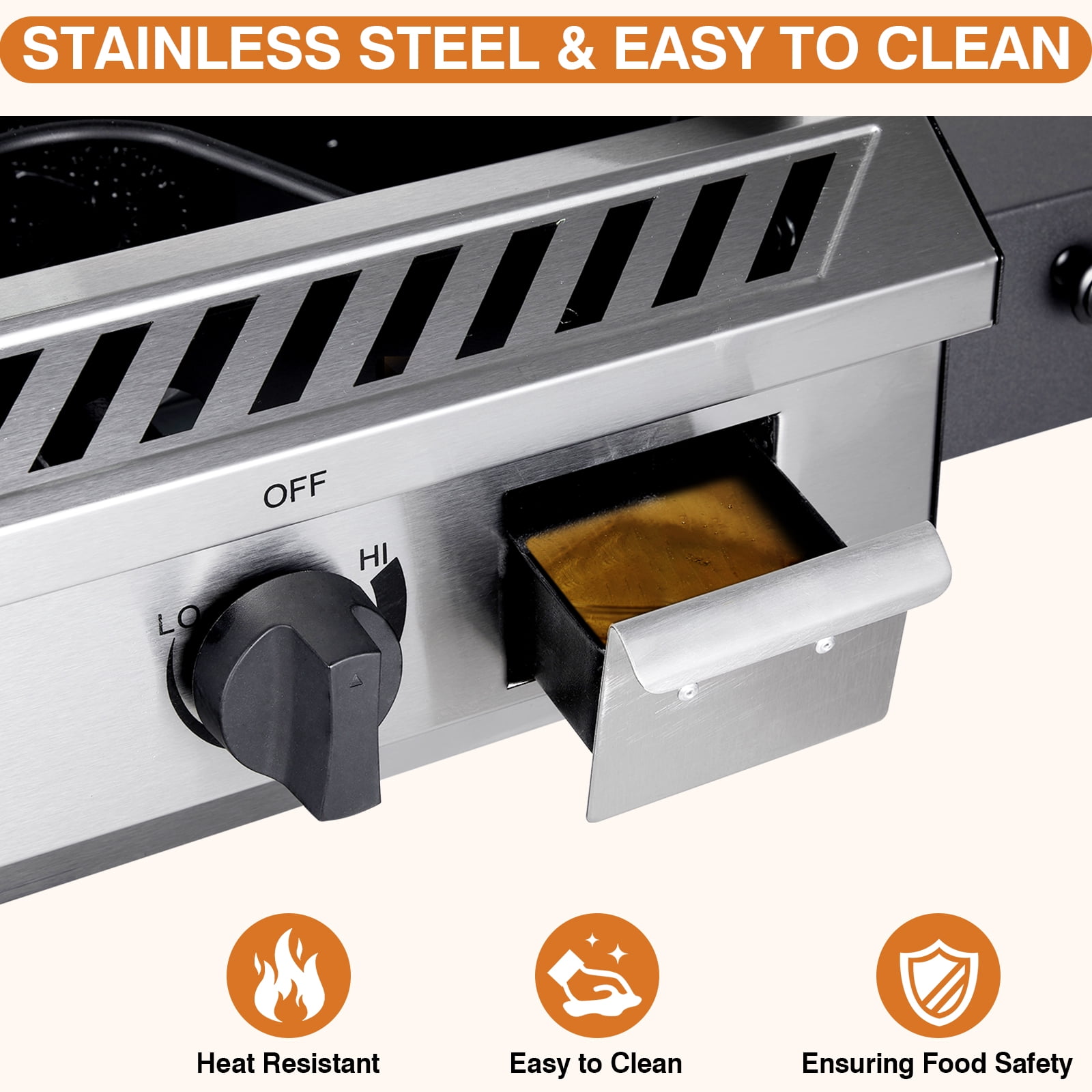 SIXDAY 150,000 BTU 2-Burner Outdoor Gas Stove with Side Shelves & Wind Panel, Regulator, and All-Terrain Wheels for Easy Mobility