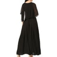 thumbnail image 2 of Sakkas Niam Women's Maxi Capelet Long Dress Celtic Medieval Renaissance Adjustable - Black - L/XLP, 2 of 5