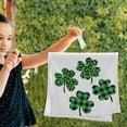thumbnail image 2 of Coolnut Green Buffalo Check Clover Hand Towels 2 PCS, Ultra Soft and Highly Absorbent, Leopard Print Shamrock Decorative Fingertip Towel for Home, Bathroom, Kitchen, 28.3"x14.4", 2 of 4