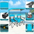 thumbnail image 3 of Spaco Portable Folding Camping Canopy Chairs with Cup Holder-Blue,Folding Camping Chairs for Adult Hiking Fishing Beach, 3 of 8