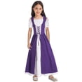 thumbnail image 3 of Mufeng Robe Vintage Renaissance Médiévale pour Filles Robe en Velours Robe de Fête Cosplay Renaissance Halloween Violet Foncé 12, 3 of 7