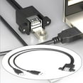 thumbnail image 3 of Cable de extensión USB 2.0 Puertos duales Divisor USB Cable de alimentación Adaptador de concentrador de extensión duro de 05 m, 3 of 8