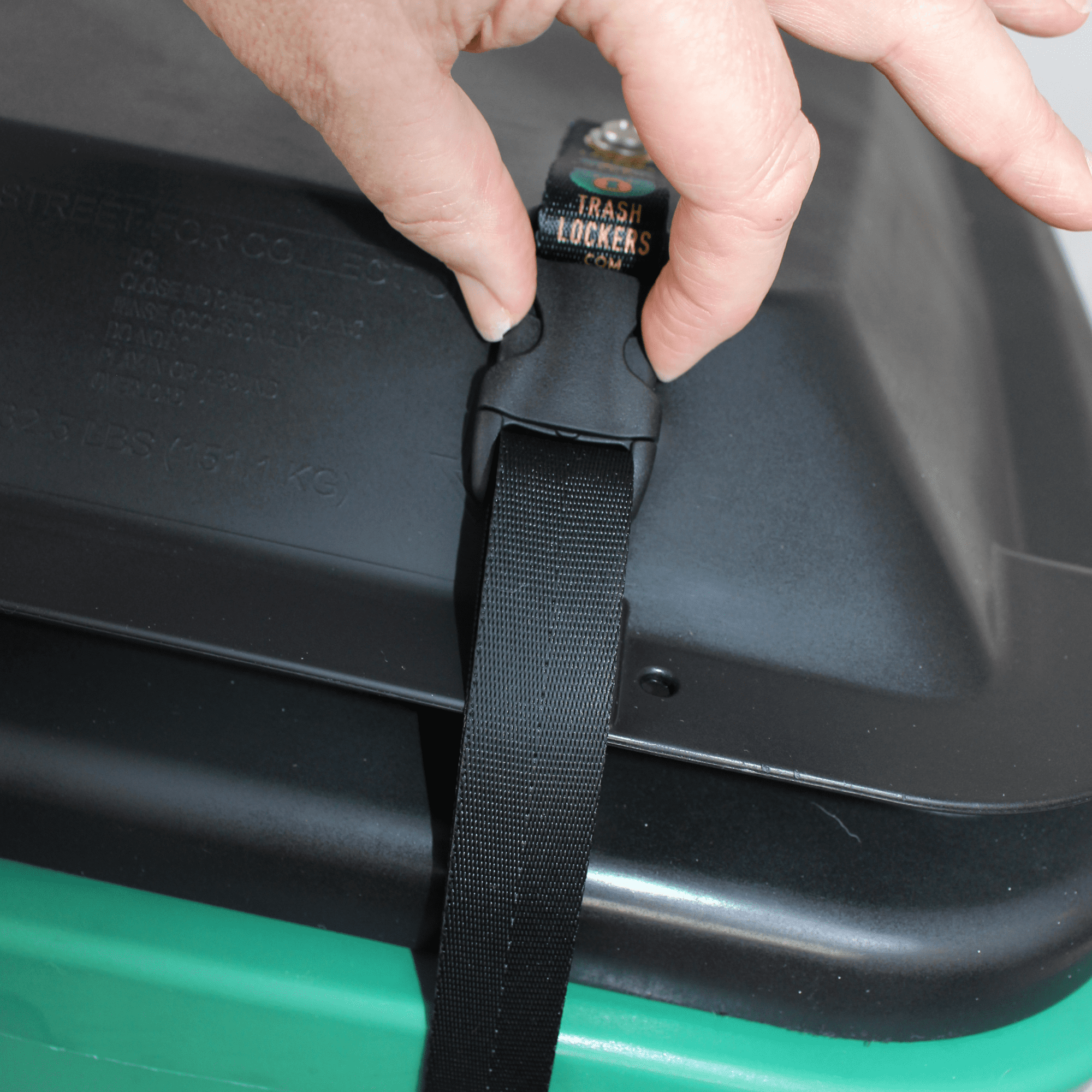 Trash Lock Original Two Strap Lid Lock, Secure and Durable