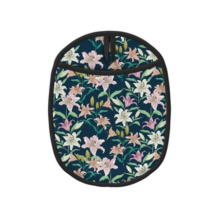 

Sikiie Lilies Flowers Silicone Pot Holders Oven Mitts Heat Resistant Hot Pads Non Slip Pot Holder for Kitchen Baking and Cooking 9.4 x 7.5 Inches