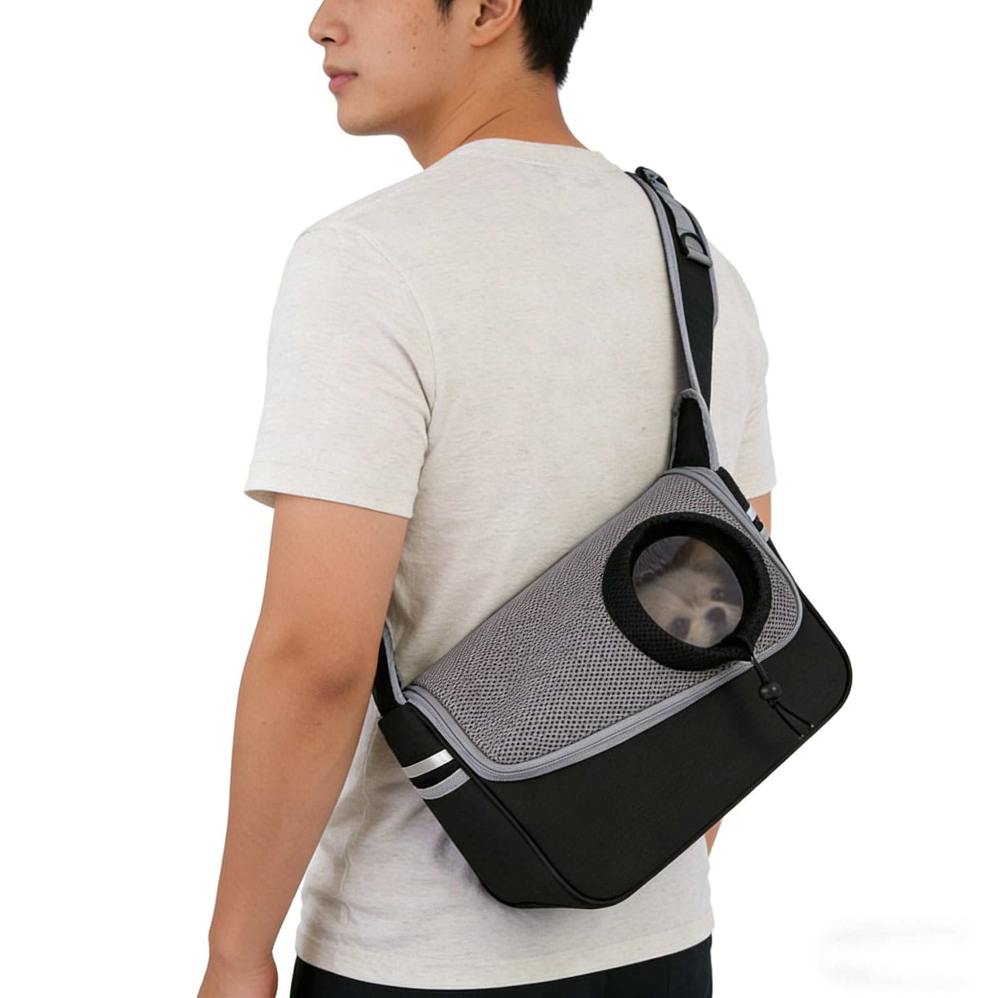 Pet Sling Carrier, Travel Bag, Fit Less than 11 lb Small Dogs and Cats, Comfortable, Adjustable, Waterproof and breathable, Perfect for Travelling, Daily Walk, Outdoor Activity and Weekend Adventure