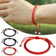 thumbnail image 2 of Bracelet Handwoven Ethnic * Male and Female Lovers' Rope Red Birthyear, 2 of 9