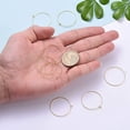 thumbnail image 4 of 50 Pieces 30x0.8mm Brass Golden Plated Nickel Wine Glass Charm Rings Hoop Earrings for Jewelry Making DIY Findings Wine Glass Charm Decoration Party Favor Décor, 4 of 5