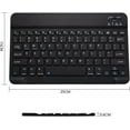 thumbnail image 6 of Ultra-Slim Bluetooth Keyboard Portable Mini Wireless Keyboard Rechargeable for Apple iPad iPhone Samsung Tablet Phone Smartphone iOS Android Windows (10 inch Black), 6 of 7