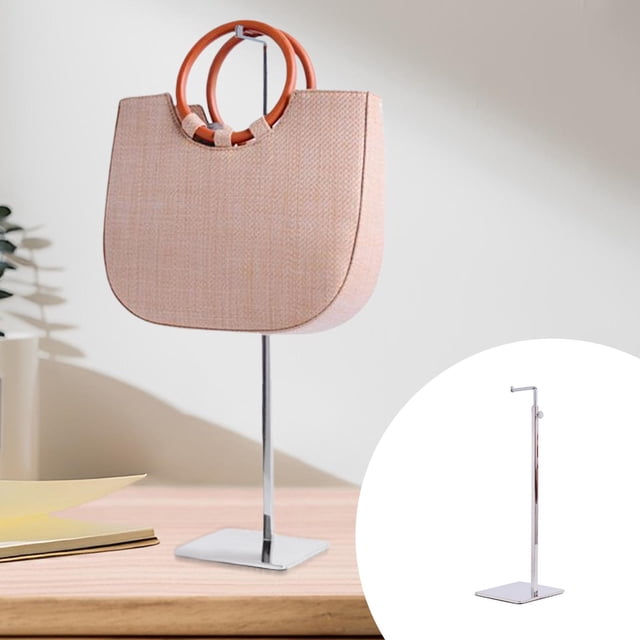 Soporte de Exhibición de Bolso de Moda BLESIY Organizador Soporte Colgador para Encimera Mesa Plata brillante