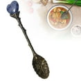 thumbnail image 2 of Mupvlun Natural Heart Spoon - Long Handle, Food-Grade, Suitable for Ice Coffee/Dessert/Stirring, Unique Gift Dark Blue, 2 of 9