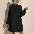 thumbnail image 2 of Vestido de jacquard,Vestido de manga larga con linterna para mujer, diseño elevado, 2 of 6