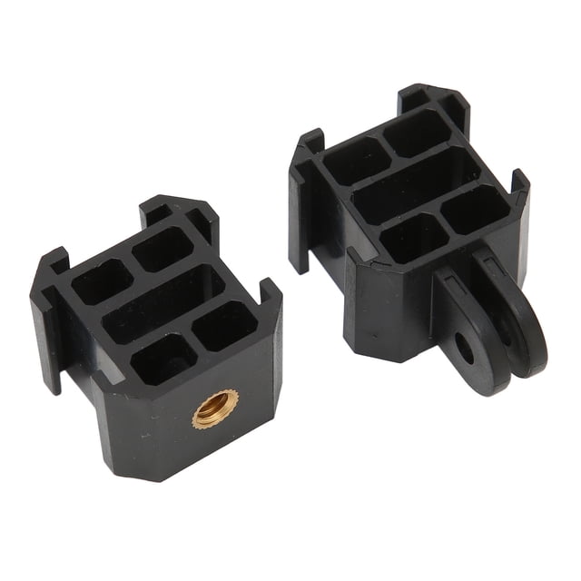Soporte de zapata fría triple de plástico ligero profesional de 1/4 pulg. para cámara de acción, luz de relleno y micrófono