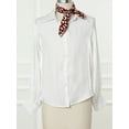 thumbnail image 4 of INSPIRE CHIC Women's Leopard Print Square Scarf Kerchief Neckerchief Handkerchief Wine Red, 4 of 4