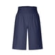 thumbnail image 4 of Karight Bermuda Shorts For Women Knee Length Wide Leg Summer Casual Long Linen Shorts Baggy High Waisted Short With Pockets, 4 of 9