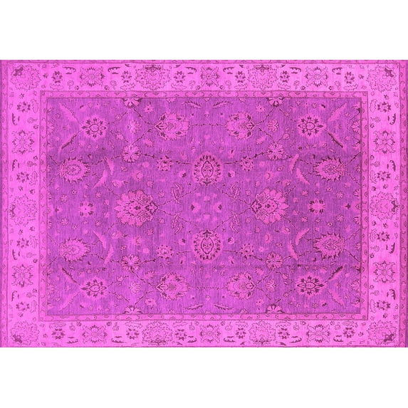 Ahgly Company Indoor Rectangle Oriental Pink Traditional Area Rugs, 8' x 12'