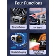 thumbnail image 3 of 150PSI Portable Car Jump Starter 2000A - Durable Insulated Car Battery Charger With Digital Display, Type-C Fast Charging And Air Compressor - Suitable For 10L Gasoline Or 9.0L Engine, 3 of 11
