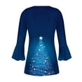thumbnail image 5 of gakvbuo Christmas Sweater for Women 3/4 Sleeve Pullover Tops Fall Tunic Blouse Hoodless Sweatshirt 1, 5 of 5