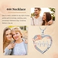 thumbnail image 7 of Taioiat 444 Necklace for Women Rose Angel Numbers Necklace with Cubic Zirconia Angel Numbers Carving Jewelry Valentines Day Gift for Wife Girlfriend Her, 7 of 7
