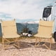 thumbnail image 3 of Costway Silla de Camping Plegable, Silla de Bambú para Exteriores con Respaldo Ajustable en 2 Niveles, Silla de Lona Portátil con Bolsa de Transporte para Camping, Pesca, Picnic, No Requiere Montaje, 3 of 4