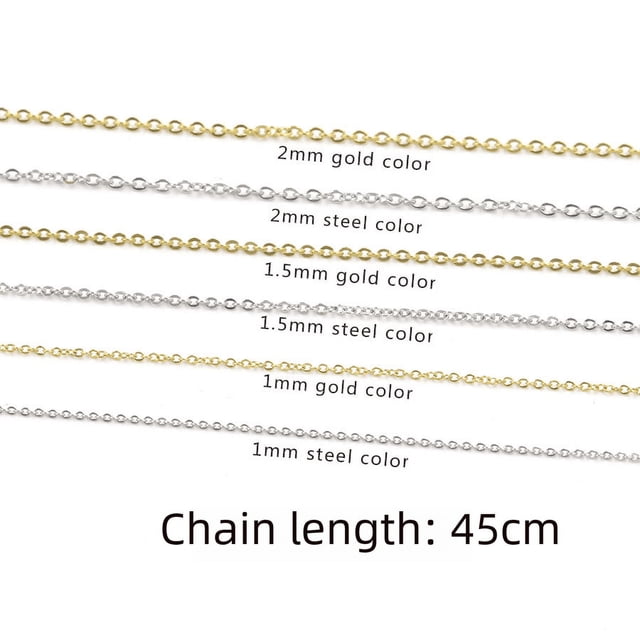 Collar de joyería de cadena cruzada de acero de titanio de 1/1,5/2 mm, brillante y resistente a la decoloración