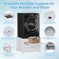 thumbnail image 4 of HUAXRON 23" Height Laundry Pedestal for Washer and Dryer, Universal Fit, Four Corner Bearing Capacity 700lb Max, Metal Washing Machine Base Stand for Dryer Base Platform Heavy Duty (1 Pack), 4 of 10