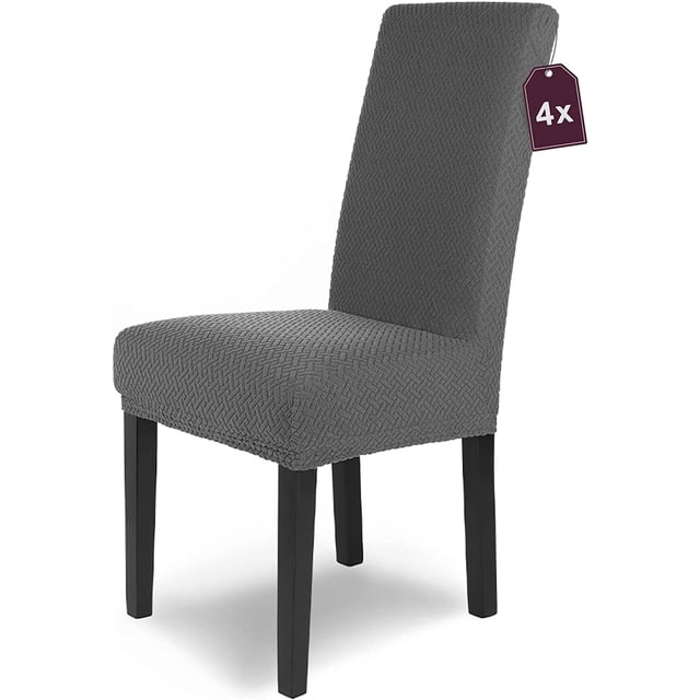 Funda de silla de franela elástica de 4 piezas / antracita / funda para silla columpio / funda elástica