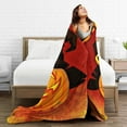 thumbnail image 5 of Kll Fleece Blanket Plush Throw Blanket Halloween Pumpkin Autumn Hat,Soft Fuzzy Cozy Flannel Blanket For Couch Sofa Bed.(40"X30"), 5 of 9