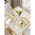 thumbnail image 5 of Sunflowers Placemats Set of 4, Yellow Floral Watercolor Botanical Checkered Rustic Placemats for Dining Table, Place Mats for Kitchen Tabletop, Waterproof Wipeable Dining Table Mats Set, 5 of 9