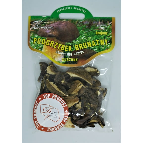 1 Pack Seweryn Dried Mushrooms Bay Bolete Podgrzybek Brunatny Sliced 20 gr / 0.7 OZ Product from Poland
