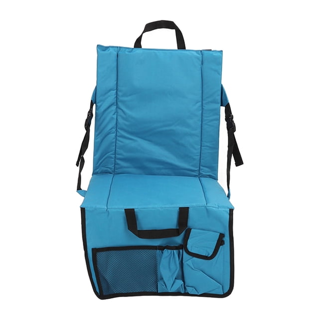 Silla plegable de estadio con ángulo ajustable, cojines blanqueadores portátiles de tela Oxford 600D con bolsillo para barbacoa, Picnic en la playa