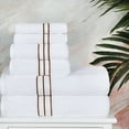 thumbnail image 2 of Superior 100% Turkish Cotton Plush 6-Piece Solid Highly Absorbent Towel Set, Toast, 2 of 5