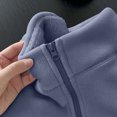 thumbnail image 6 of CHGBMOK Women Fleece Jacket Stand Collar Long Sleeve Full Zip Lightweight Coat Casual Loose Fit Outerwear with Pockets, 6 of 6