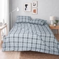 thumbnail image 5 of Regency Heights Twin Size Cotton Flannel Sheet Set, 3-Piece Flannel Bed Sheets Twin, 100% Cotton Bed Sheets Set with Deep Pocket, Christmas Plaid Blue, 5 of 10