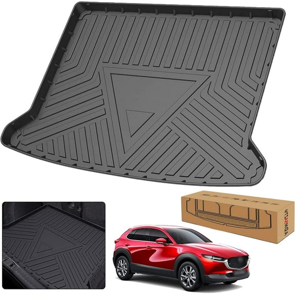 AOMSAZTO Cargo Liner Compatible with 2019-2024 Mazda CX-30, Custom Fit All-Weather TPE Rear Trunk Tray Back Trunk Mat Cargo Mat CX30 Accessories, Black