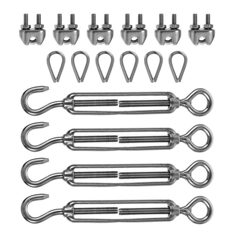 1 Set Outdoor Wire Rope Hooks Durable Stainless Steel Cable Install  Accessories
