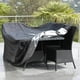 thumbnail image 5 of Funda rectangular para mesa de patio, protector para muebles de exterior, tela impermeable 210D, resistente, para uso durante todo el año, resistente al viento, para mesas grandes, sillas y sofás, 5 of 5