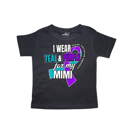 

Inktastic Suicide Prevention I Wear Teal and Purple for My Mimi Gift Toddler Boy or Toddler Girl T-Shirt