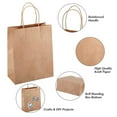 thumbnail image 3 of FungLam 50pcs 16.1" x 12.6" x 4.7" Kraft Paper Bags, Brown Paper Gift Bags with Handles, Reusable Grocery Bags, 3 of 8
