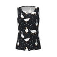 thumbnail image 4 of Xecao Fashionable Goose print women's scoop neck, loose-fit workout tank tops for the gym., 4 of 9