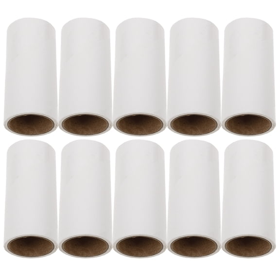 Luxshiny 10-Pack White Lint Roller Refills with Sticky Sheets for Pet Hair Removal, Perfect for Dog and Cat Owners