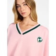 thumbnail image 5 of No Boundaries Varsity Cropped Sweater, Lightweight, Women's S-3XL, 5 of 5