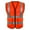 Neonorange, variant on GOGO 5 Pockets High Visibility Zipper Front Breathable Safety Vest with Reflective Strips, Uniform Vest-Blue-M