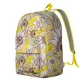thumbnail image 2 of Sunflower School Backpack for College Students, Large Capacity Flowers Print Bookbag with Laptop Sleeve, Durable Campus Backpack for Everyday Commuting Work Travel, Unisex Gift for Adults, 2 of 5