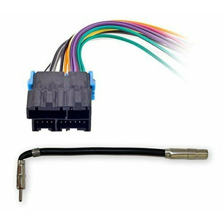 A344-1858 Radio Wiring Harness for General Motors 1988-2005 + GM6-GM10 Antenna