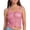 Pink, variant on Rhinestones Camisole Tops for Women Sparkly Clubwear Cropped Blouses Sleeveless Daimond-Like Shiny Tank Top (XL, Pink)
