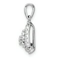 thumbnail image 2 of 14k White Gold 1/2 carat Lab Grown Diamond VS/SI+ G+ Complete Triangle Cluster Pendant, 2 of 4
